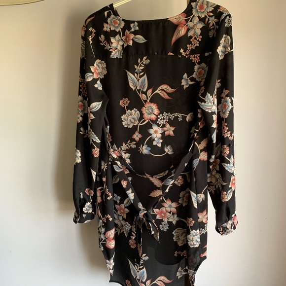 Floral Kimono style boho t-shirt dress - Picture 9 of 9
